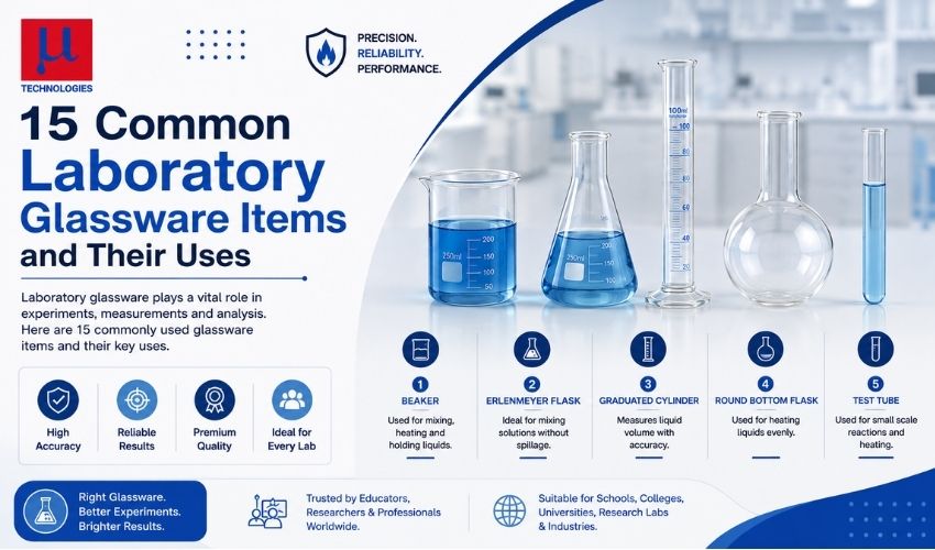 15 Common Laboratory Glassware Items