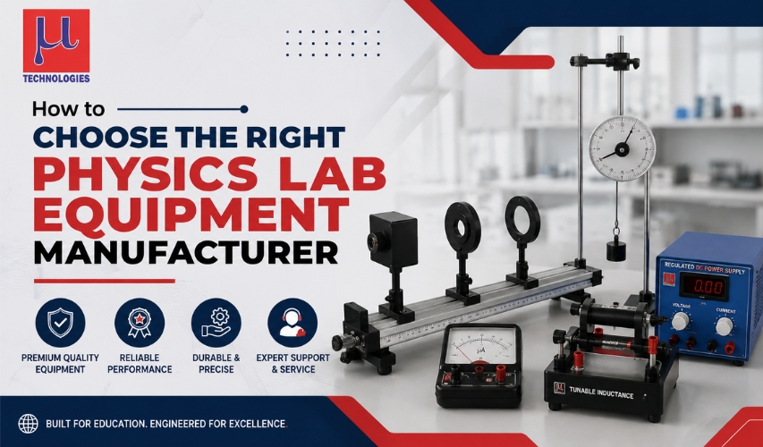 Physics lab equipment manufacturer guide banner - Micro Technologies