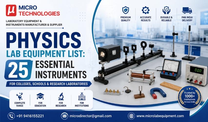 Physics Lab Equipment List: 25 Essential Instruments and Apparatus