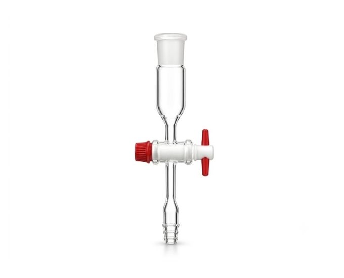 Adapter Socket to Rubber Tubing with PTFE Stopcock