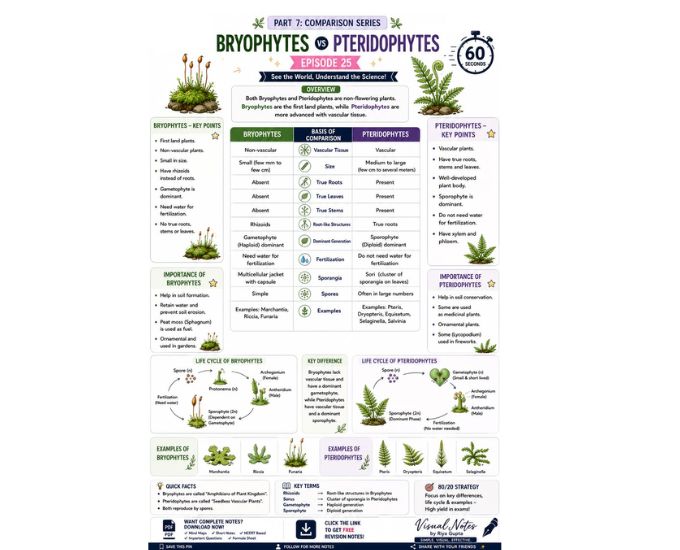 Bryophyta & Pteridophyta Educational Chart - Product Image
