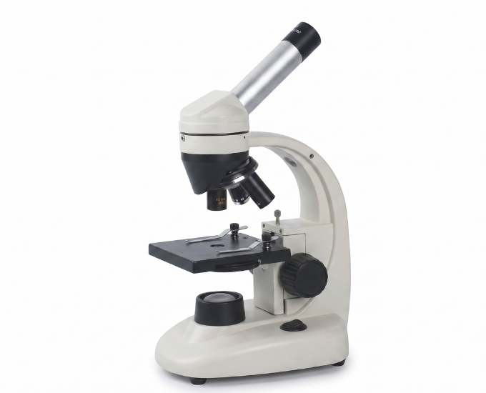 LED Monocular Laboratory Microscope Rotatable Viewing Head - Product Image