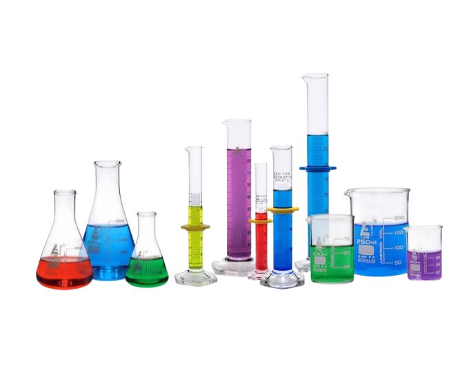 Glass Laboratory Kit – 9-Piece Beakers, Flasks & Cylinders Set