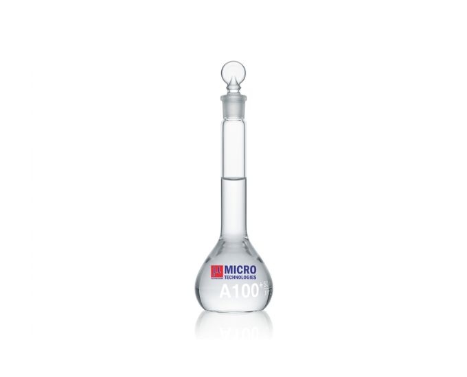 High-Precision ASTM Class A Volumetric Flask with Glass Stopper - Product Image