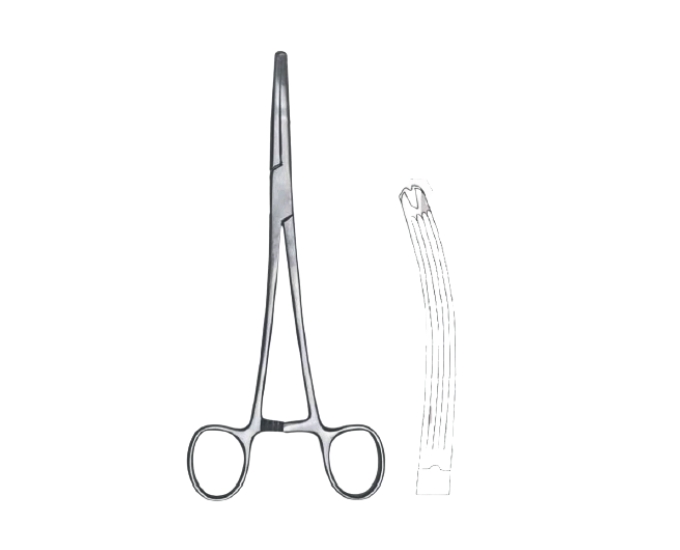 Gwillian Hysterectomy Clamp with Longitudinal Serrations Stainless Steel