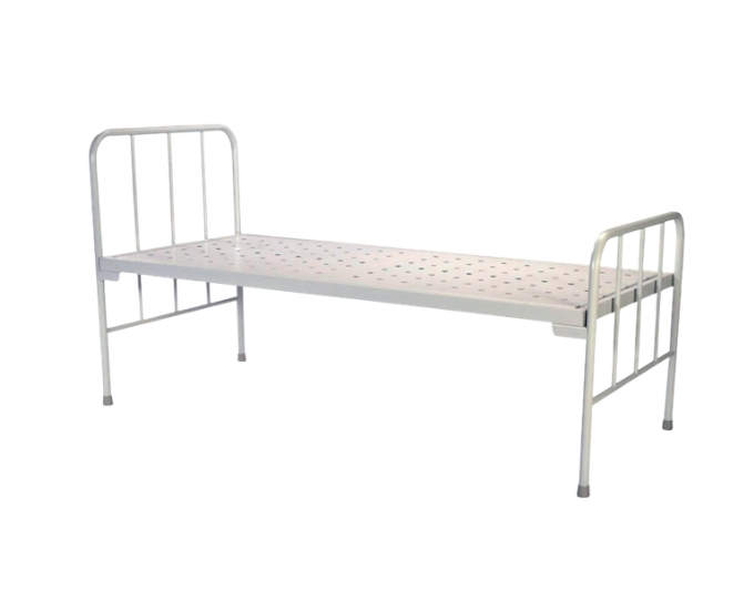 Standard Hospital Bed with Mild Steel Frame and PVC Stumps