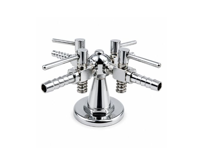 Gas Tap Brass Chrome Plated