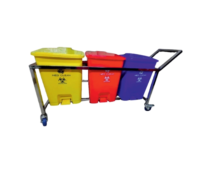 Biomedical Waste Segregation Trolley with Multi Compartments