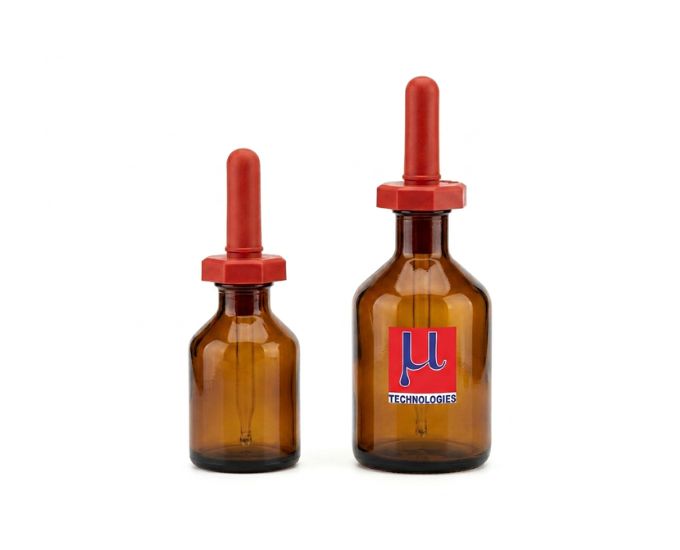 Amber Glass Dropping Bottles with Rubber Teat