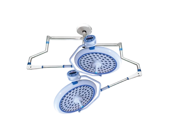 Dual Dome LED Ceiling Mounted Surgical Light with High-Intensity Illumination - Product Image