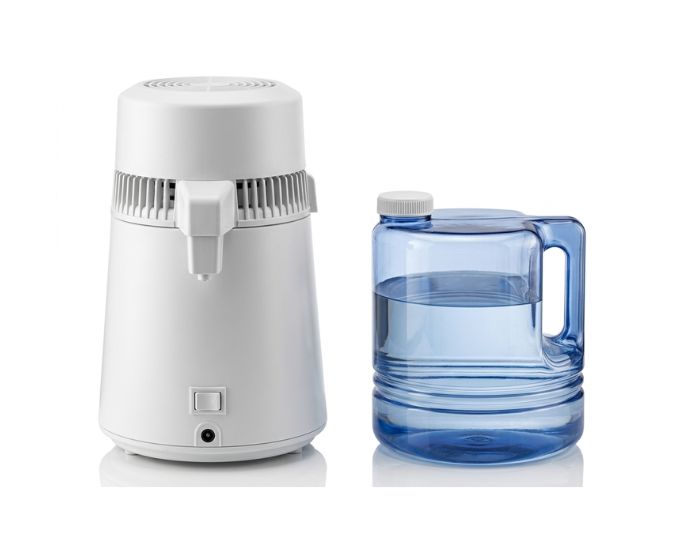 High-Purity Water Distiller with Stainless Steel Chamber and Auto Shut-Off