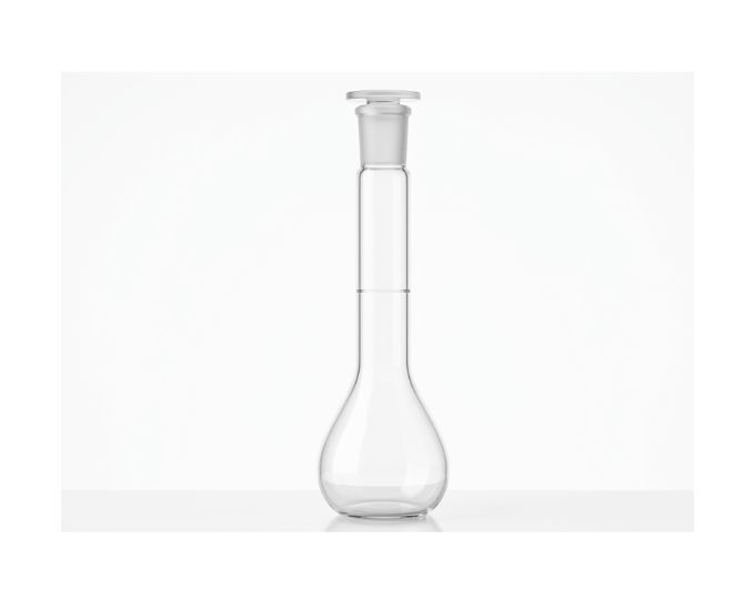 Wide Mouth Class A Volumetric Flask with PP Stopper for Laboratory Use