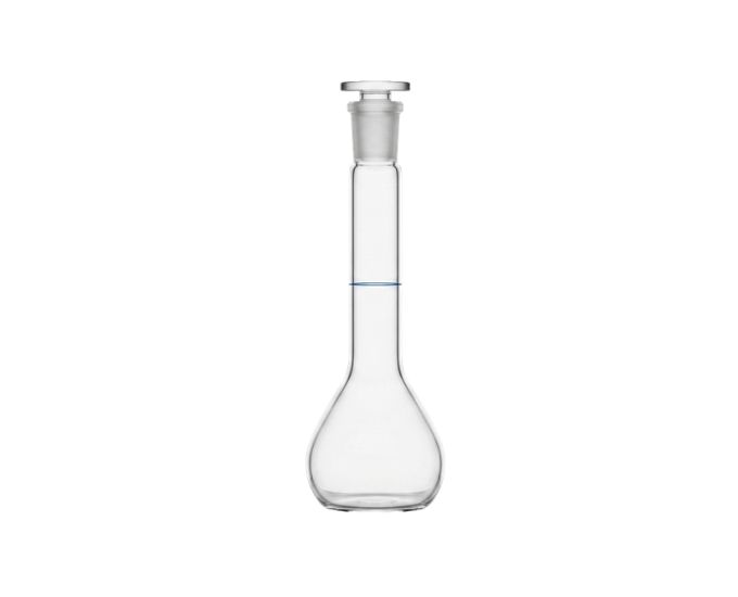 Wide Mouth USP Class A Volumetric Flask with PP Stopper for Laboratory Use