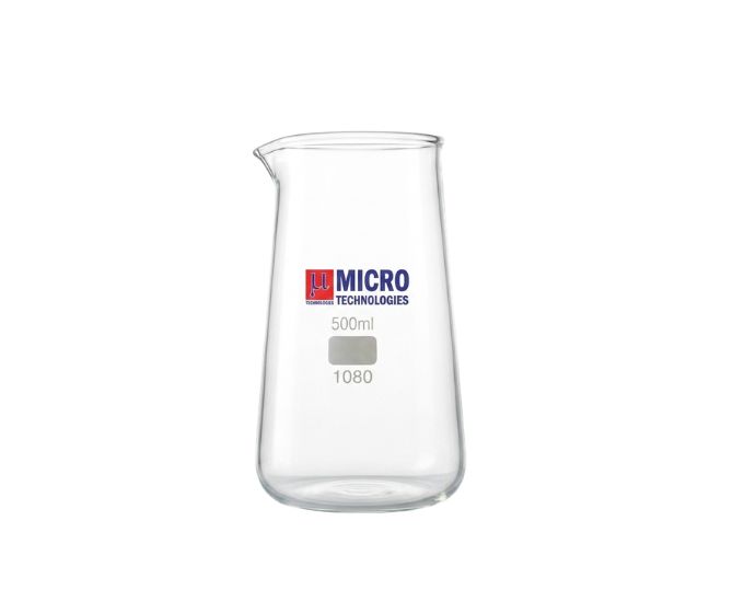 Conical Philips Beaker with Pour Spout for Laboratory Mixing and Decanting