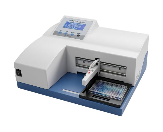 Automated ELISA Plate Washer with Incubator and Programmable Wash Cycles