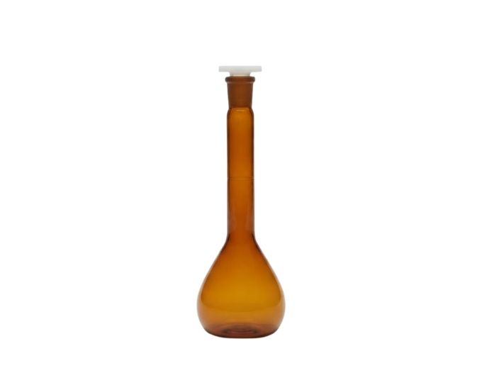High-Precision Amber Class A Volumetric Flask with PP Stopper