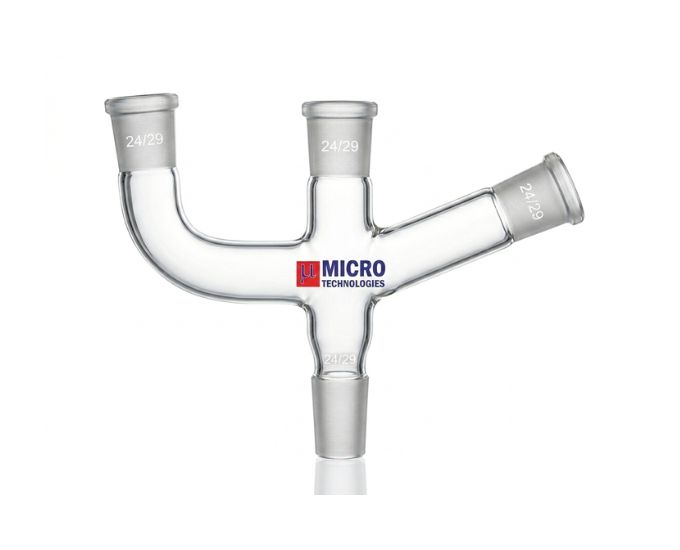 Laboratory Three-Neck Multiple Adapter with Dual Parallel and 45° Angled Joint