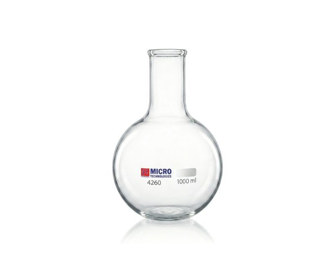 Laboratory Round Bottom Boiling Flask for Uniform Heating and Distillation