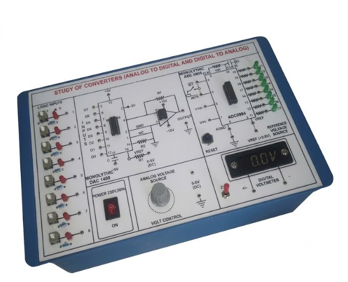 Study of Converters (Analog to Digital and Digital to Analog) Trainer
