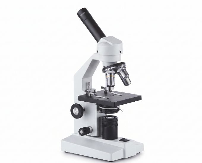 Professional Monocular Laboratory Microscope with Halogen Illumination - Product Image