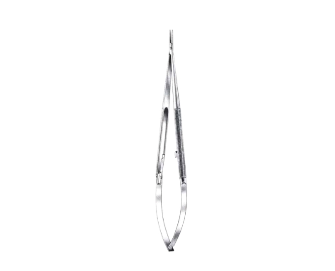 Castroviejo Barraquer Needle Holder with Lock Straight and Curved