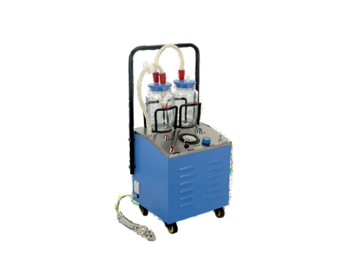 Portable AC/DC Suction Unit with Battery Backup and Dual Collection Jars