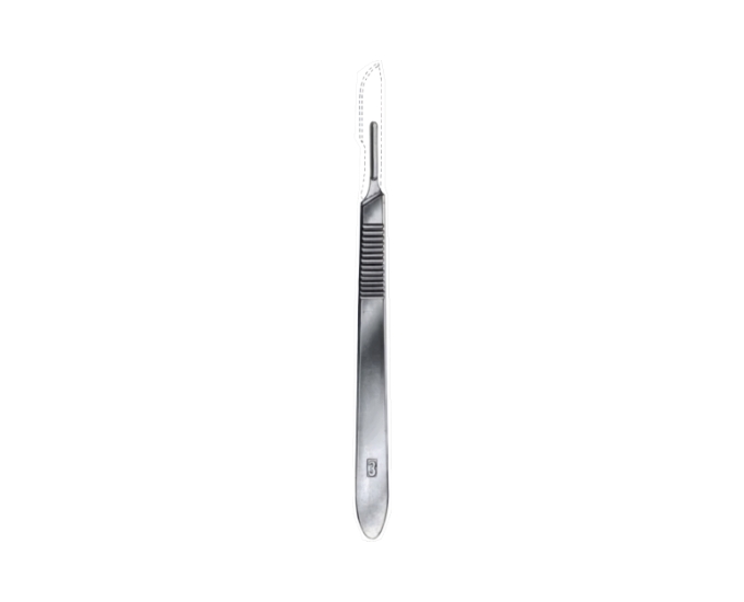 Standard Surgical Scalpel Handle No. 3 with Serrated Grip