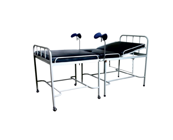Two Section Obstetric Delivery Bed with Adjustable Height and Knee Crutches