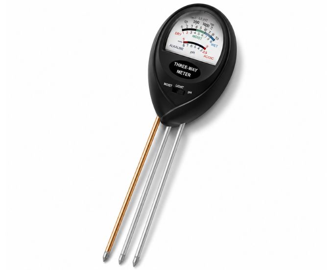 Professional Three-Way Soil Moisture Light and pH Meter
