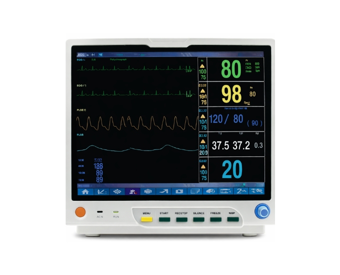 15 Inch Patient Monitor with Multi Parameter and Central Monitoring Support