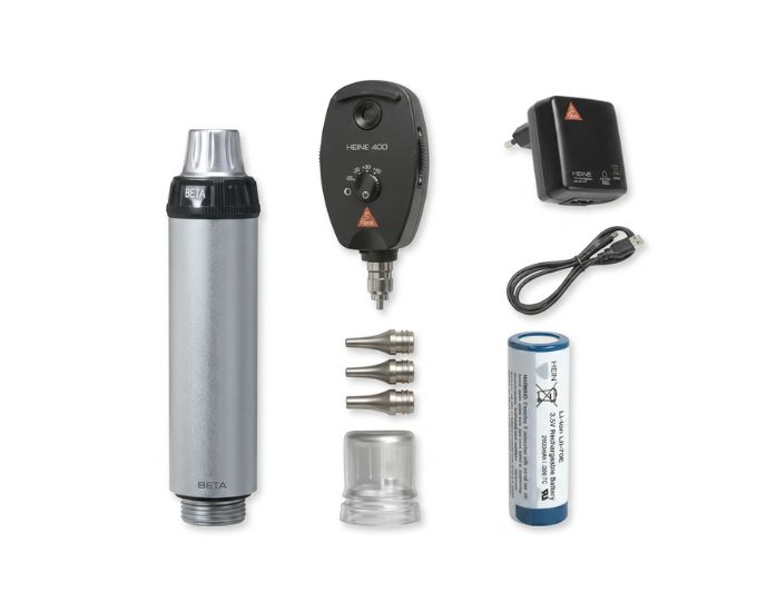 Professional Ophthalmoscope Set with LED Illumination and Rechargeable Handle