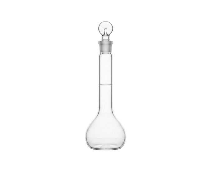 Wide Mouth ASTM Class A Volumetric Flask with Glass Stopper for Laboratory Use