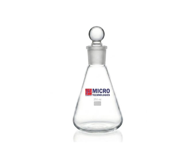 Erlenmeyer Conical Flask with Interchangeable Stopper - Product Image