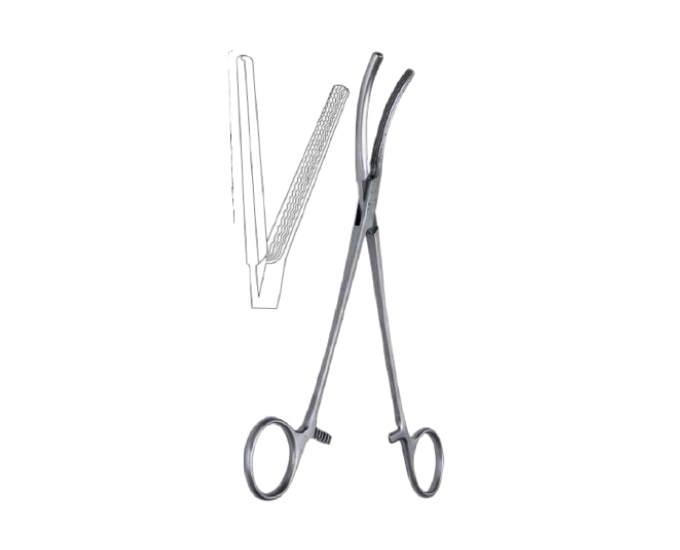 Hysterectomy Clamps Atraumatic Grip Jaws Stainless Steel Surgical Instrument