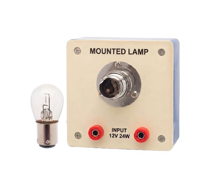 Mounted Lamp for Electrical Circuit Demonstrations