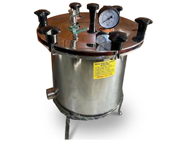 Vertical Steam Autoclave 12" × 12" Fully Stainless Steel (MT-403) - Product Image