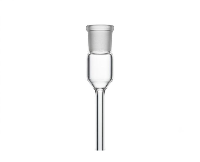 Laboratory Straight Receiver Adapter with Rubber Tubing Connection