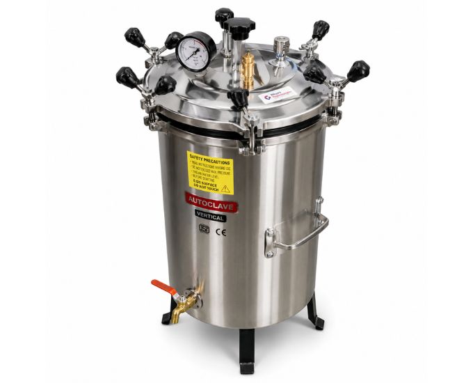 Vertical Double Wall Wing Nut Autoclave (Superior) 12" × 22" (MT-406) - Product Image