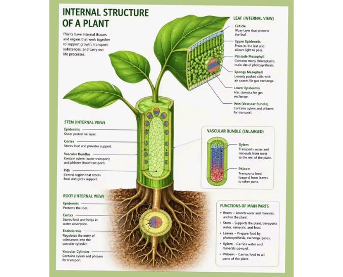 Roots, Stems & Leaves Educational Chart - Product Image