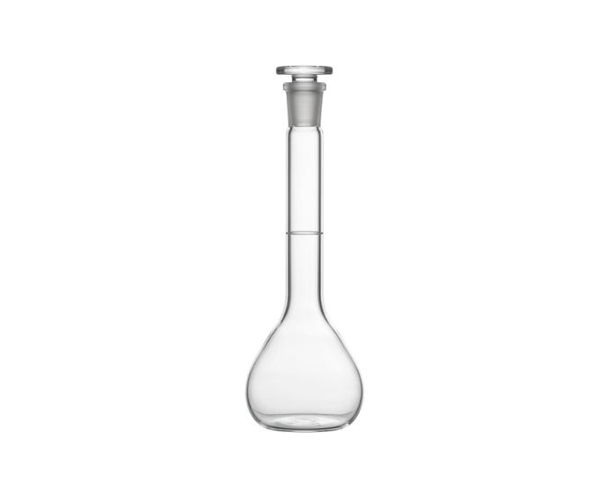 High-Precision NABL Certified Class A Volumetric Flask with PP Stopper for Laboratory Use
