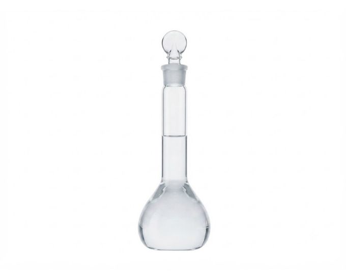 Wide Mouth ASTM Class A Volumetric Flask with Glass Stopper - Product Image