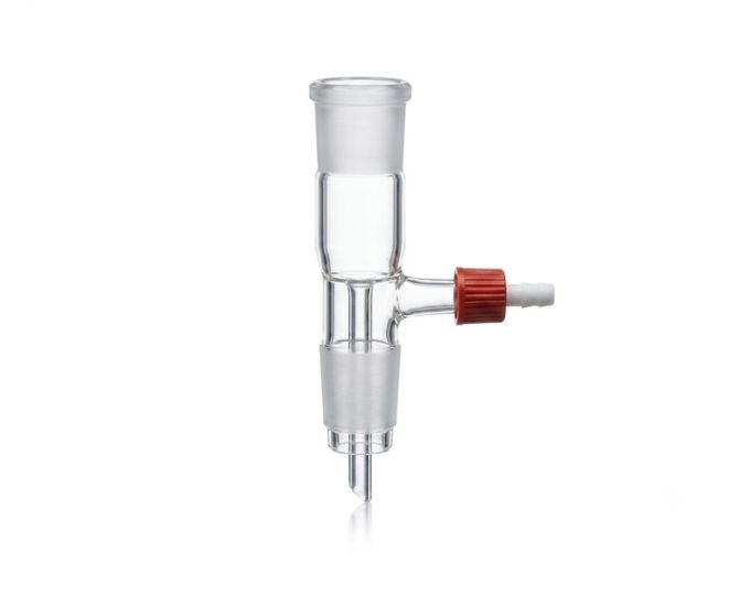 Laboratory Straight Receiver Adapter with Vacuum Connection