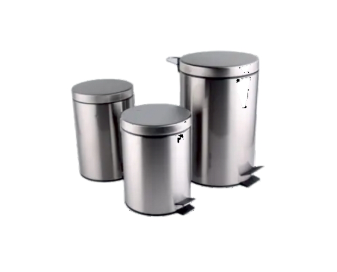Stainless Steel Pedal Dustbin with Inner Plastic Bucket