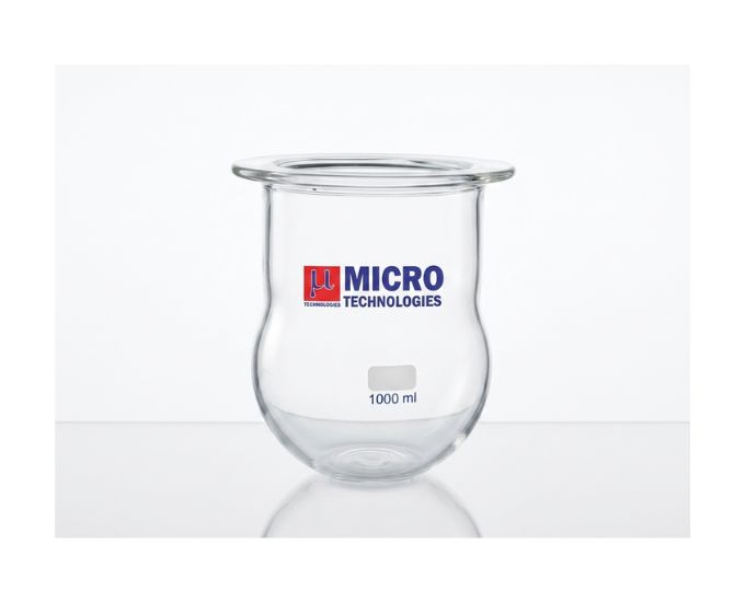 Wide Mouth Reaction Flask with Flat Flange for Laboratory Mixing and Processing - Product Image