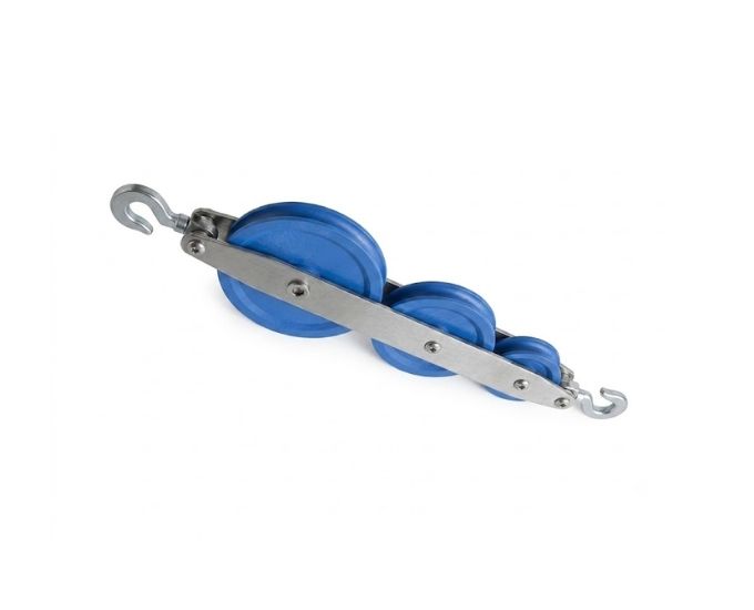 Triple Pulley In-Line in Metal Frame - Product Image