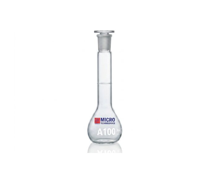 Wide Mouth USP Class A Volumetric Flask with PP Stopper - Product Image