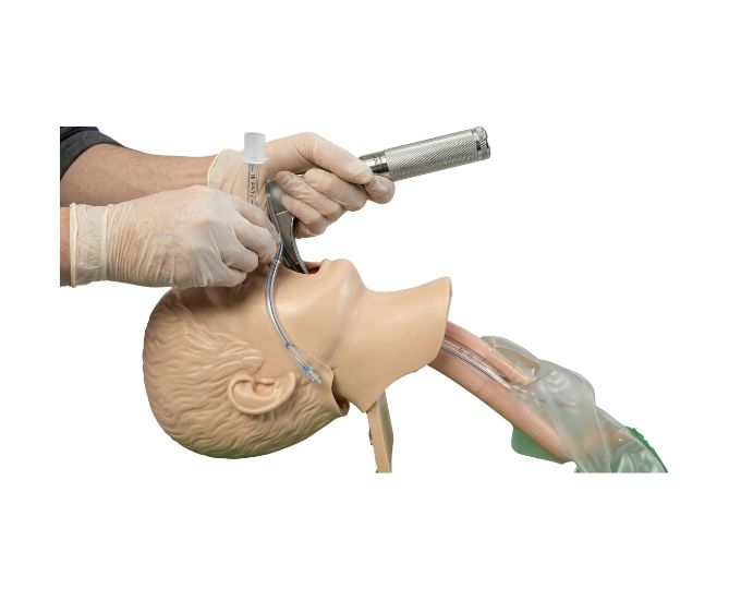 Child Trachea Intubation Training Model with Oral and Nasal Airway Practice