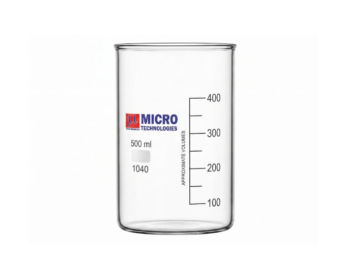 Laboratory Tall Form Beaker without Spout for Heating and Mixing Applications