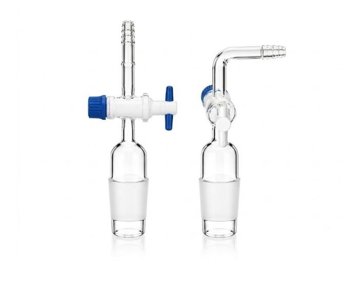 Adapter Cone to Rubber Tubing with Glass Stopcock