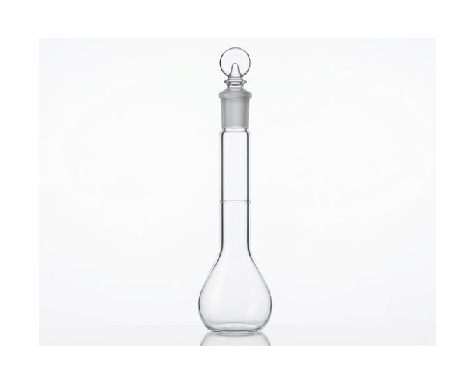 High-Precision ASTM Class A Volumetric Flask with Glass Stopper for Laboratory Use